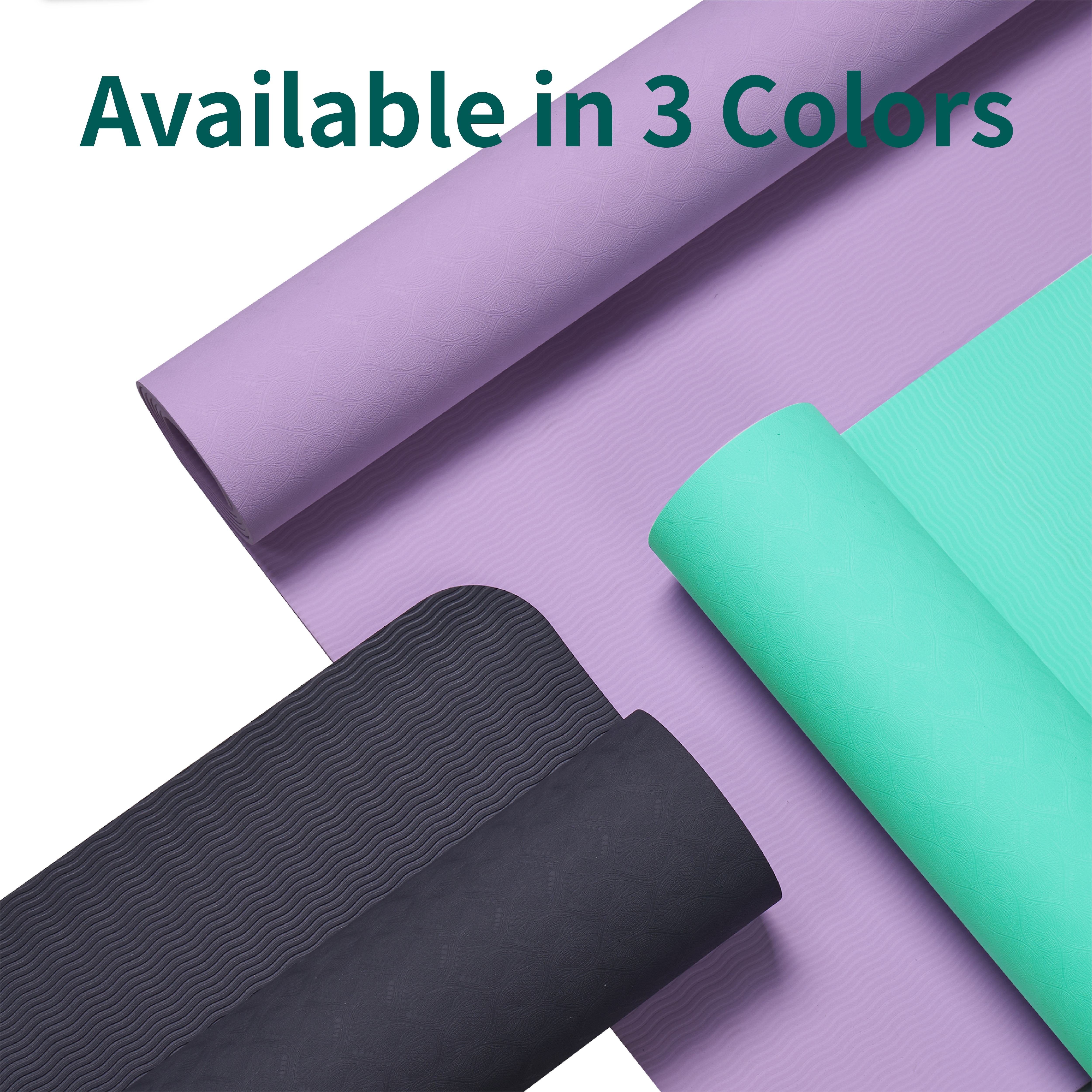 Yoga Mat, Exercise Yoga Mat With Non-Slip Design, Professional TPE Exericise Mat, 72" X 24" Multi-Purpose Workout Mat For Women, Pilates Fitness And Floor Exercises_voghion.com